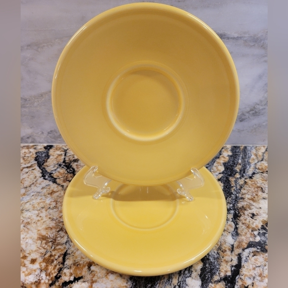 Fiesta Jumbo Saucer By Homer Laughlin China RETIRED Sunflower SET OF 2